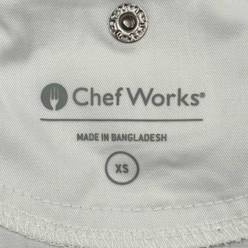 NWT Chef Works Chef Coat Jacket Womens XS White Short Sleeve Mesh Vent BCWSZ006 - Picture 8 of 10